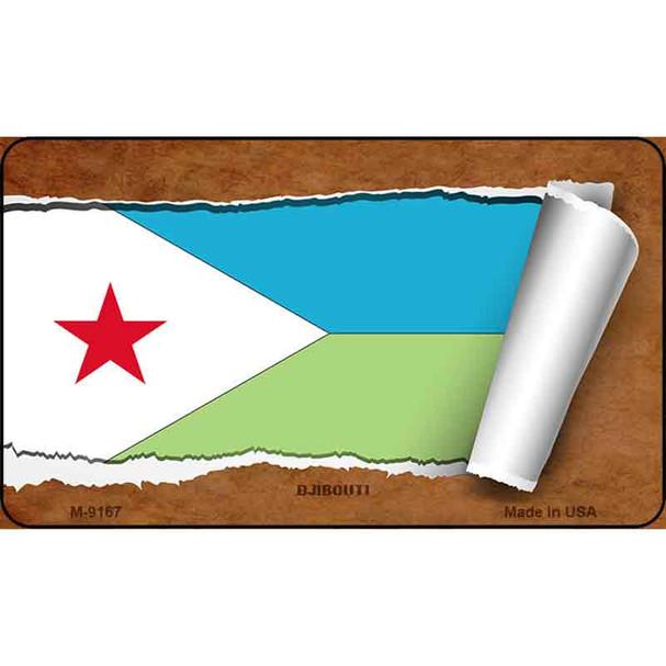 Djibouti Flag Scroll Wholesale Novelty Metal Magnet