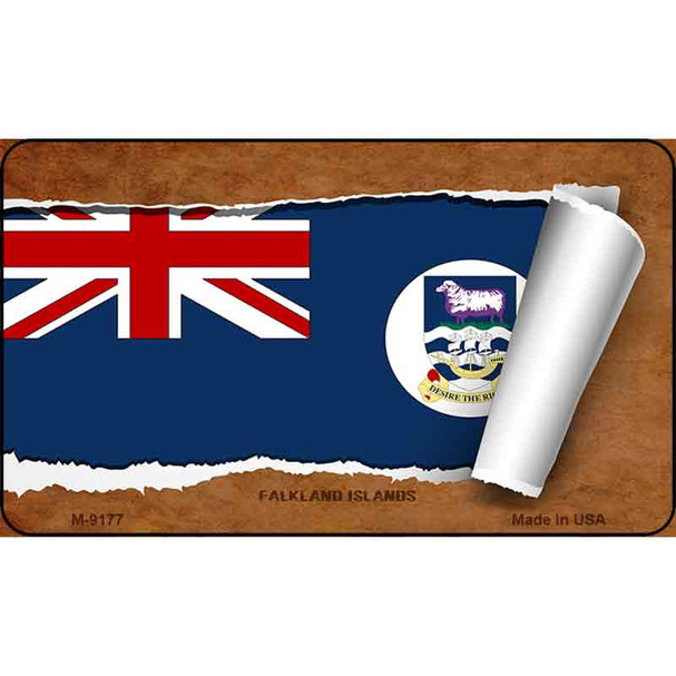 Falkland Islands Flag Scroll Wholesale Novelty Metal Magnet
