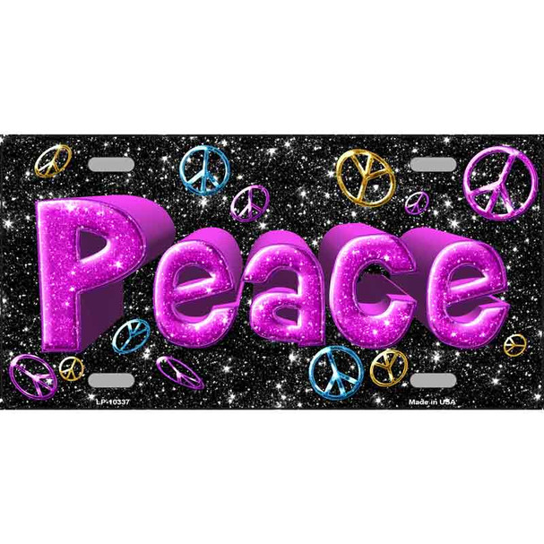 Peace Wholesale Metal Novelty License Plate