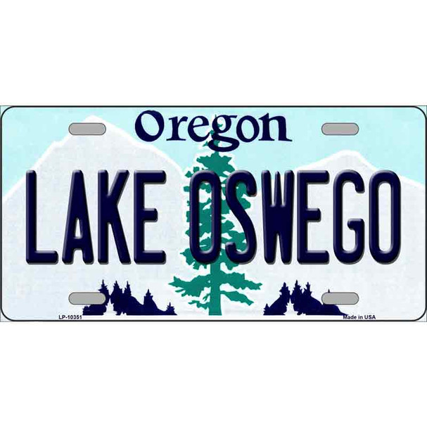Lake Oswego Oregon Wholesale Metal Novelty License Plate