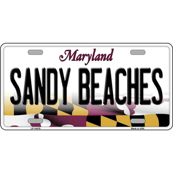 Sandy Beaches Maryland Wholesale Metal Novelty License Plate