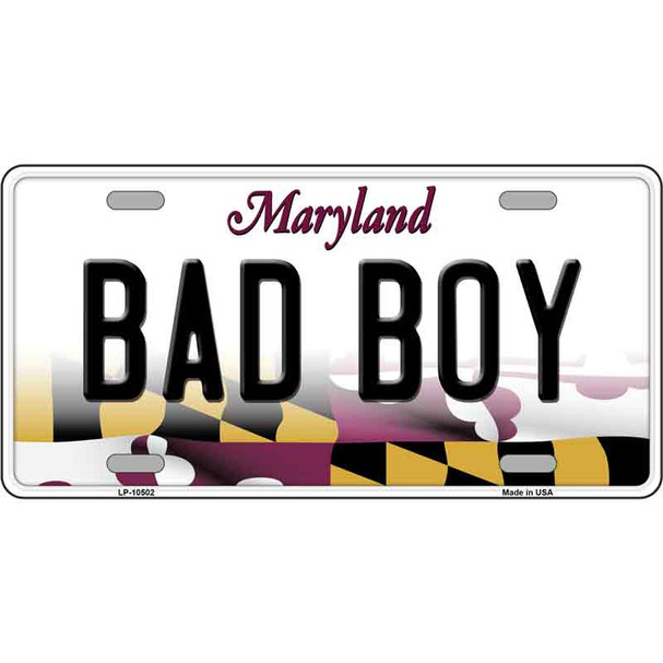 Bad Boy Maryland Wholesale Metal Novelty License Plate