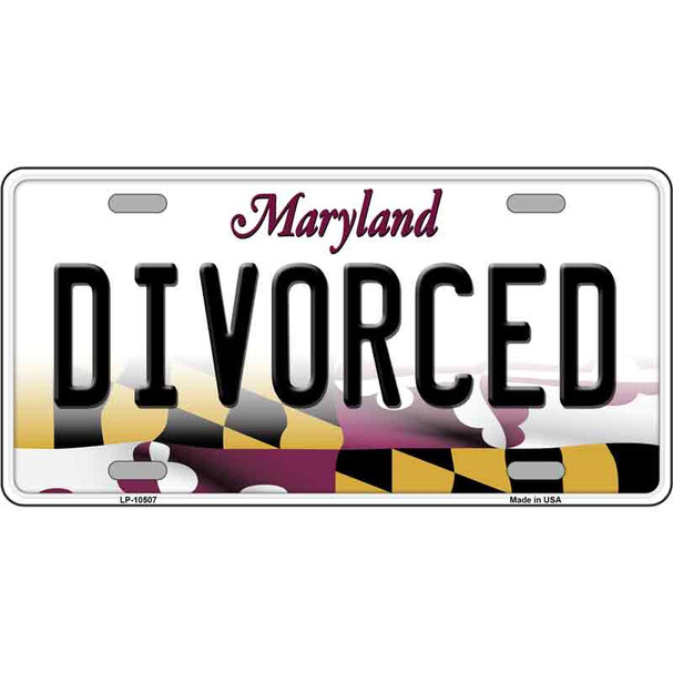 Divorced Maryland Wholesale Metal Novelty License Plate