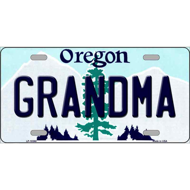 Grandma Oregon Wholesale Metal Novelty License Plate