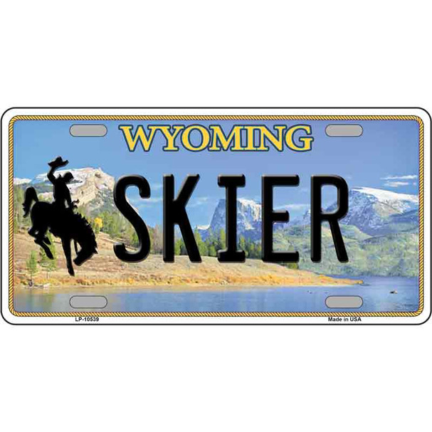 Skier Wyoming Wholesale Metal Novelty License Plate