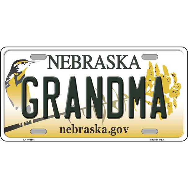 Grandma Nebraska Wholesale Metal Novelty License Plate