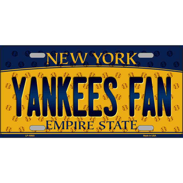 Yankees Fan New York Novelty Wholesale Metal License Plate
