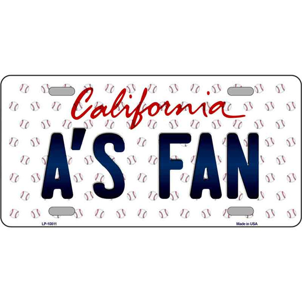 As Fan California Novelty Wholesale Metal License Plate