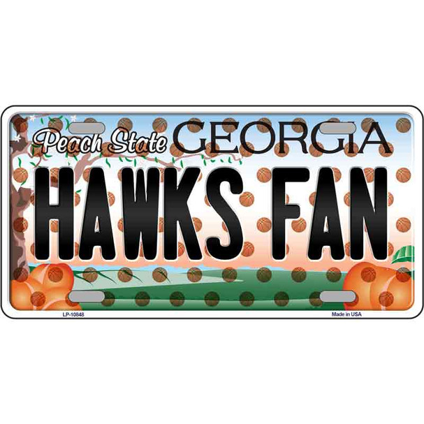 Hawks Fan Georgia Novelty Wholesale Metal License Plate