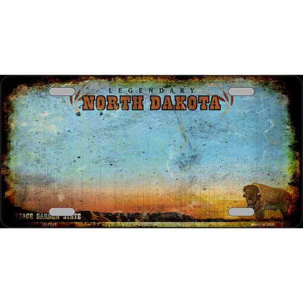 North Dakota Rusty Novelty Wholesale Metal License Plate