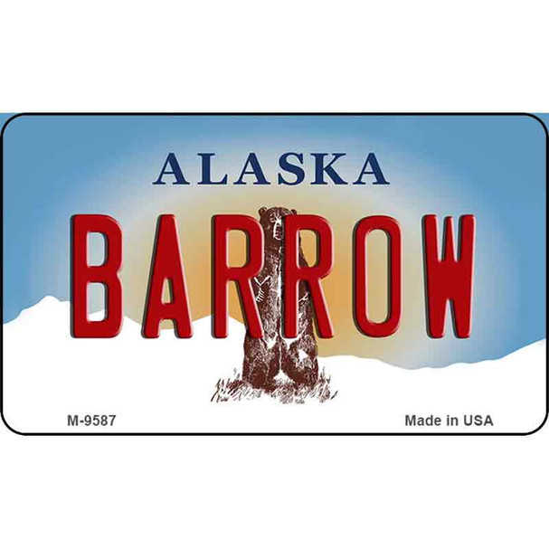 Barrow Alaska State Background Wholesale Novelty Metal Magnet