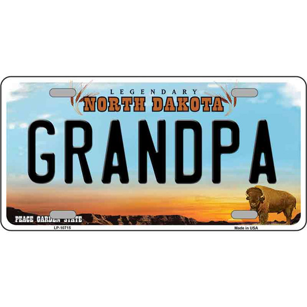 Grandpa North Dakota Wholesale Metal Novelty License Plate