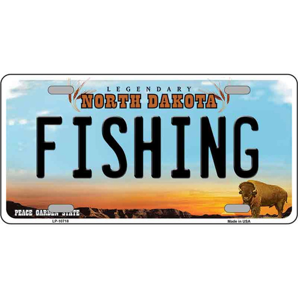 Fishing North Dakota Wholesale Metal Novelty License Plate
