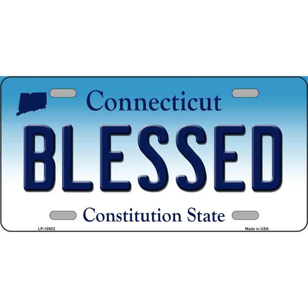 Blessed Connecticut Wholesale Metal Novelty License Plate