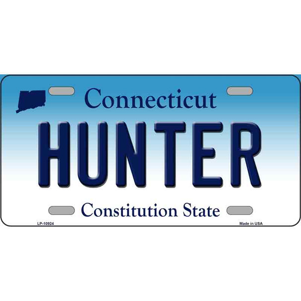 Hunter Connecticut Wholesale Metal Novelty License Plate