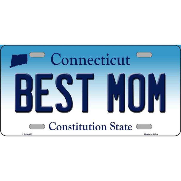 Best Mom Connecticut Wholesale Metal Novelty License Plate
