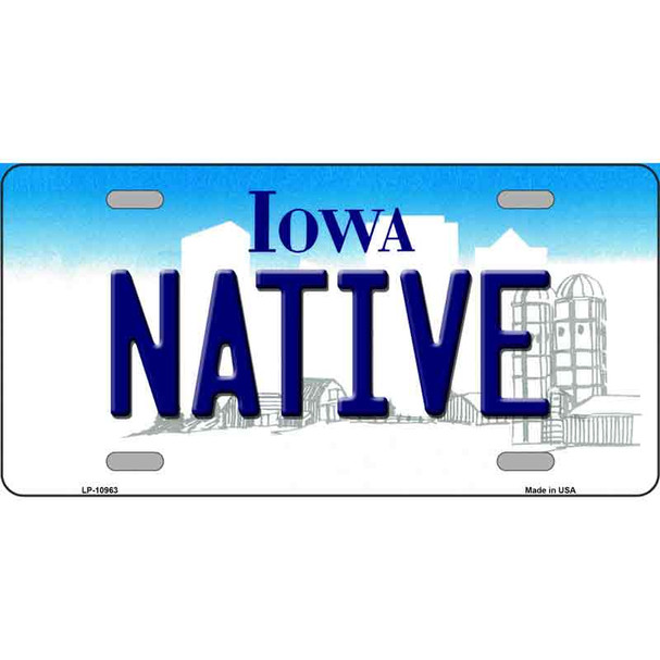 Native Iowa Wholesale Metal Novelty License Plate