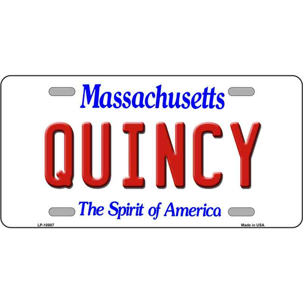 Quincy Massachusetts Wholesale Metal Novelty License Plate