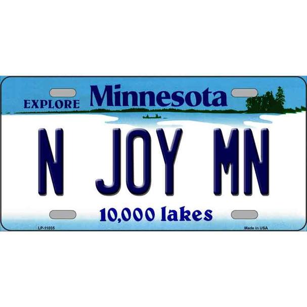 N Joy MN Minnesota Wholesale Metal Novelty License Plate