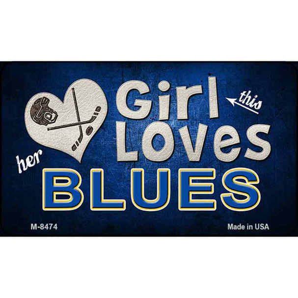 This Girl Loves Her Blues Wholesale Novelty Metal Magnet