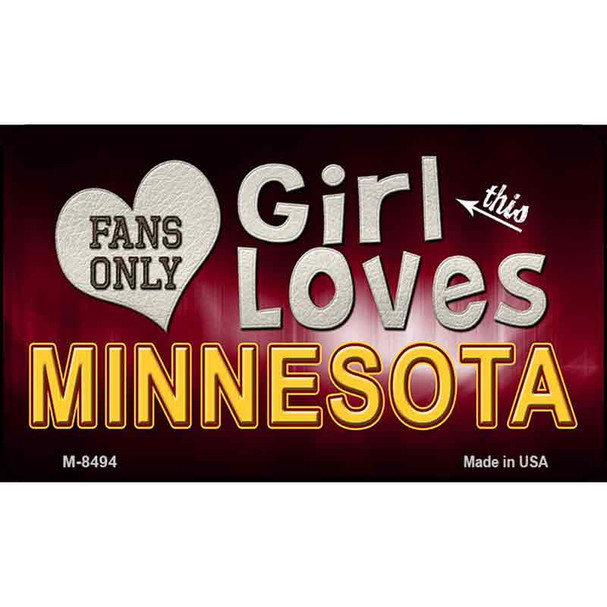 This Girl Loves Her Minnesota Wholesale Novelty Metal Magnet