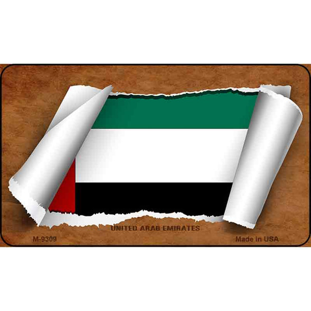 United Arab Emirates Flag Scroll Wholesale Novelty Metal Magnet