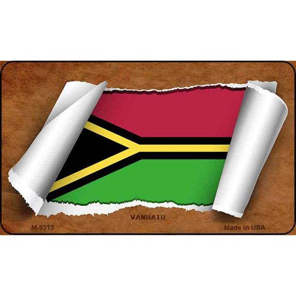 Vanuata Flag Scroll Wholesale Novelty Metal Magnet