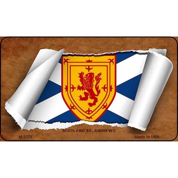 Scotland St. Andrews Flag Scroll Wholesale Novelty Metal Magnet