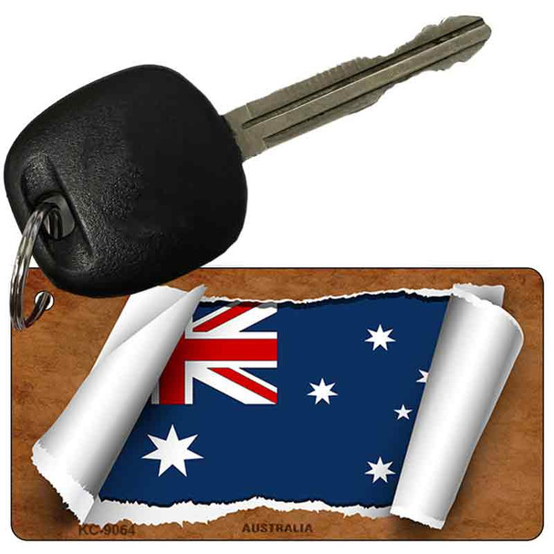 Australia Flag Scroll Wholesale Novelty Key Chain