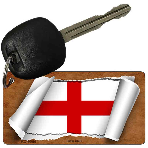 England Flag Scroll Wholesale Novelty Key Chain