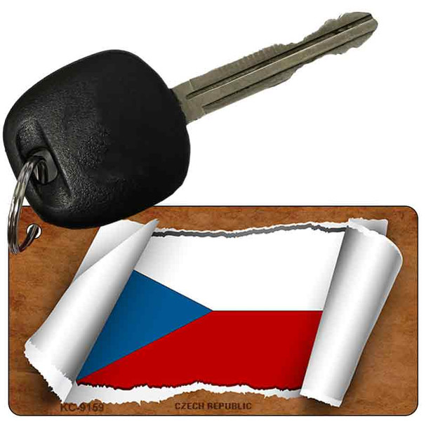 Czech Republic Flag Scroll Wholesale Novelty Key Chain