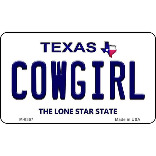 Cowgirl Texas Background Wholesale Novelty Metal Magnet