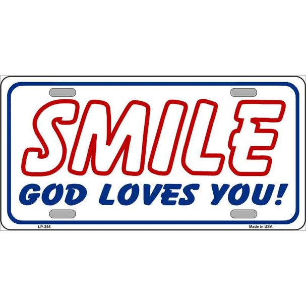 Smile God Loves You Wholesale Metal Novelty License Plate
