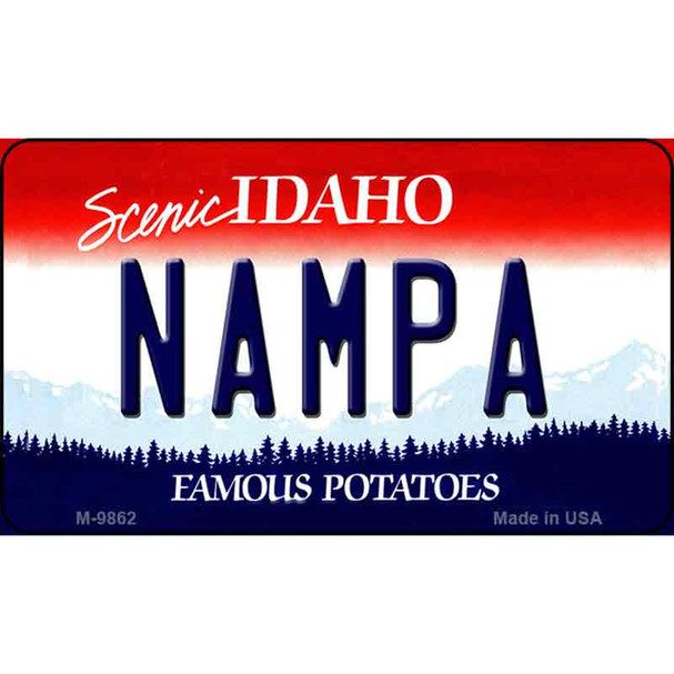 Nampa Idaho State Background Wholesale Metal Novelty Magnet