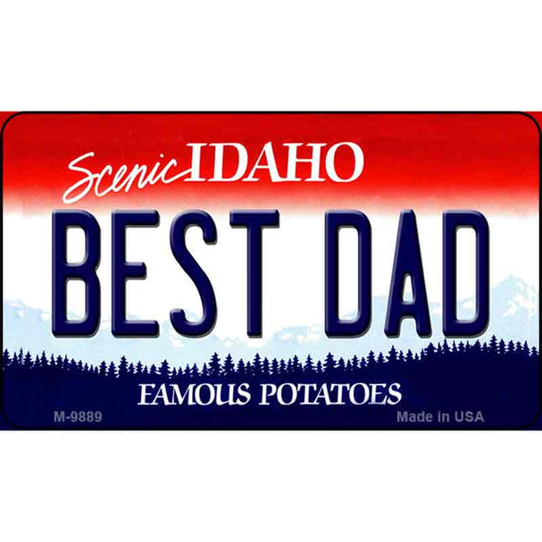 Best Dad Idaho State Background Wholesale Metal Novelty Magnet