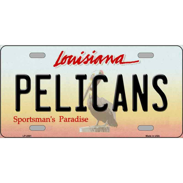 Pelicans Louisiana Novelty State Wholesale Metal License Plate