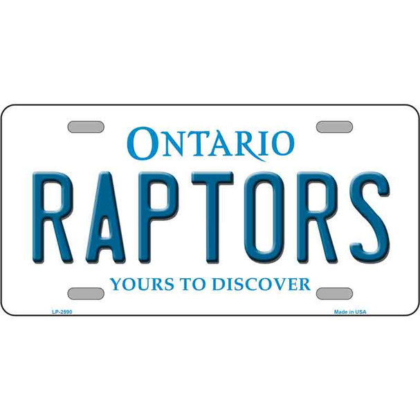 Raptors Ontario State Wholesale Metal Novelty License Plate