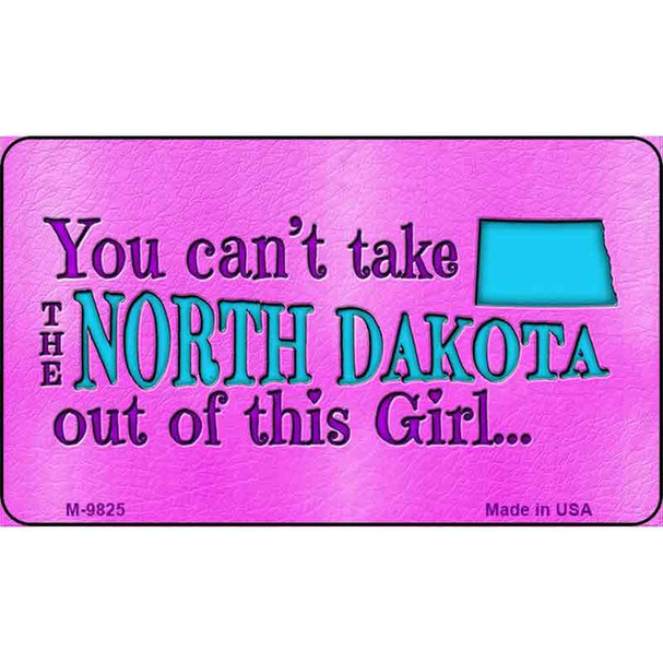 North Dakota Girl Novelty Wholesale Metal Magnet M-9825