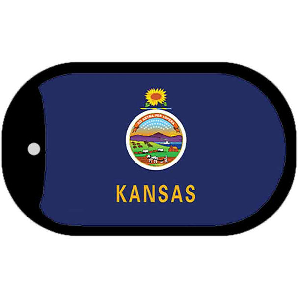 Kansas State Flag Dog Tag Kit Wholesale Metal Novelty Necklace