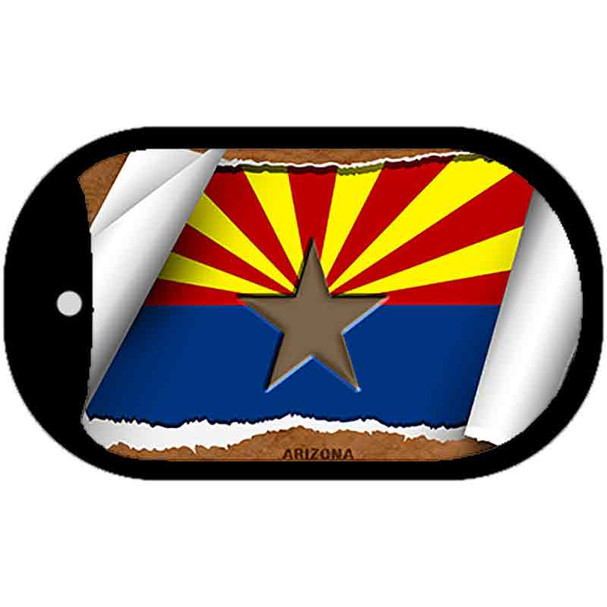 Arizona State Flag Scroll Dog Tag Kit Wholesale Metal Novelty Necklace