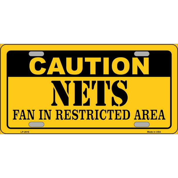 Caution Nets Fan Wholesale Metal Novelty License Plate