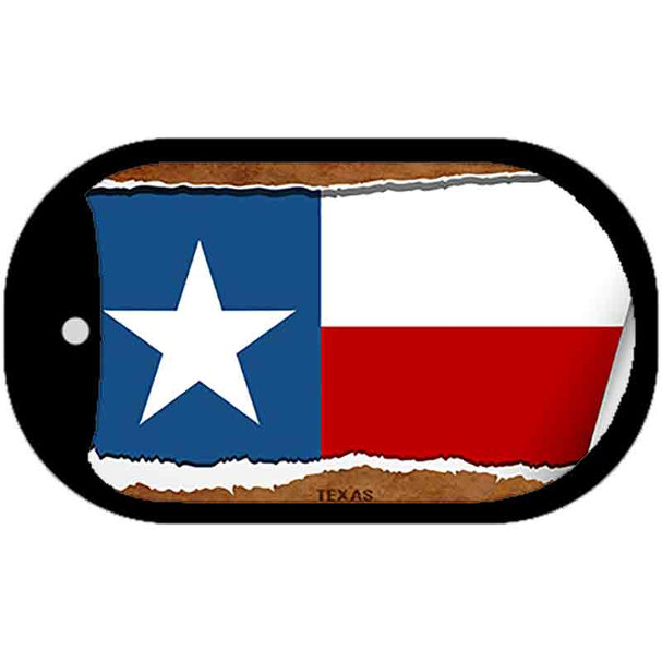 Texas State Flag Scroll Dog Tag Kit Wholesale Metal Novelty Necklace