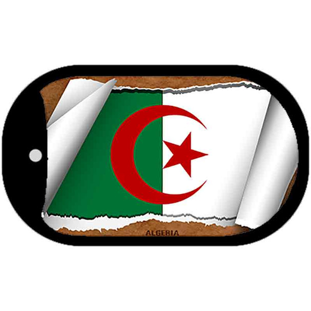 Algeria Country Flag Scroll Dog Tag Kit Wholesale Metal Novelty Necklace