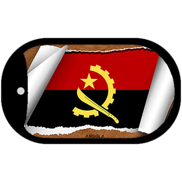 Angola Country Flag Scroll Dog Tag Kit Wholesale Metal Novelty Necklace