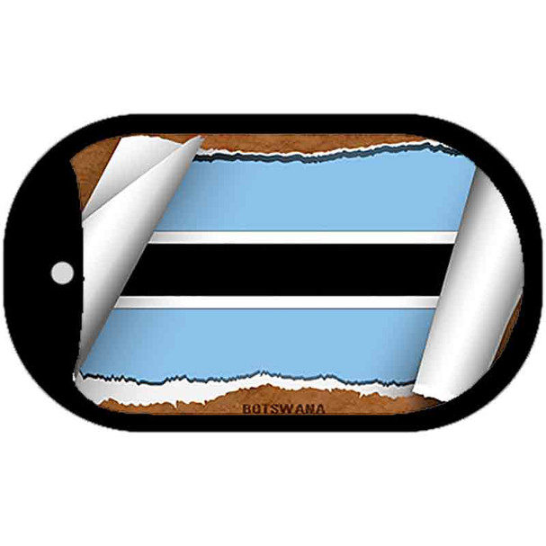 Botswana Country Flag Scroll Dog Tag Kit Wholesale Metal Novelty Necklace