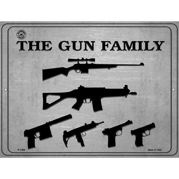 The Gun Family Wholesale Metal Novelty Parking Sign