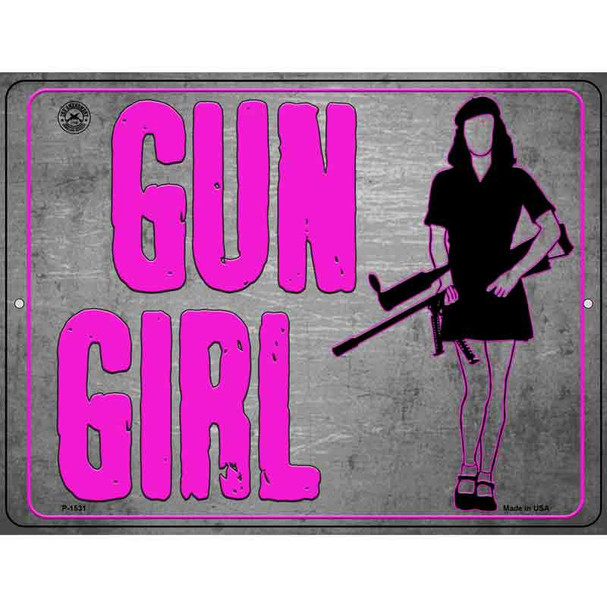 Gun Girl Wholesale Metal Novelty Parking Sign