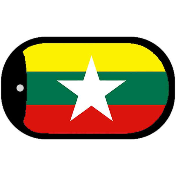 Myanmar Flag Dog Tag Kit Wholesale Metal Novelty Necklace