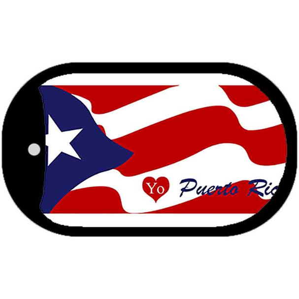 I Love Puerto Rico Flag Dog Tag Kit Wholesale Metal Novelty Necklace