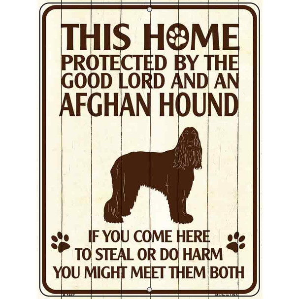 This Home Protected By An Afghan Hound Parking Sign Metal Novelty Wholesale
